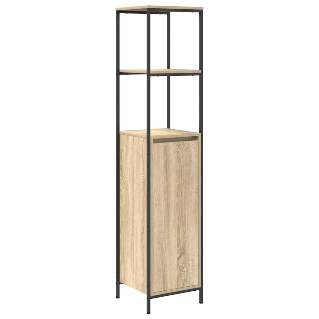 Badrumsunderskåp med hyllor Sonoma Ek 36x35x165 cm