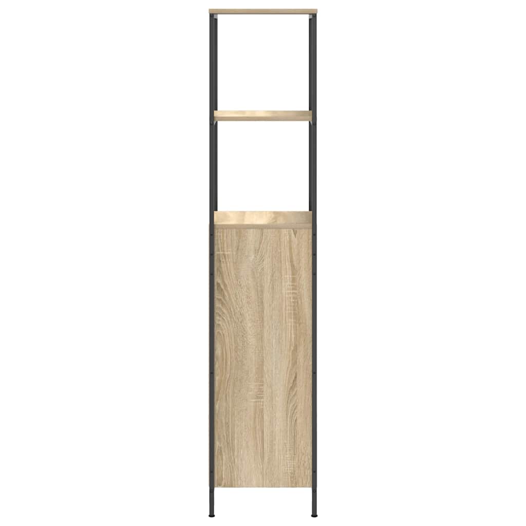 Badrumsunderskåp med hyllor Sonoma Ek 36x35x165 cm