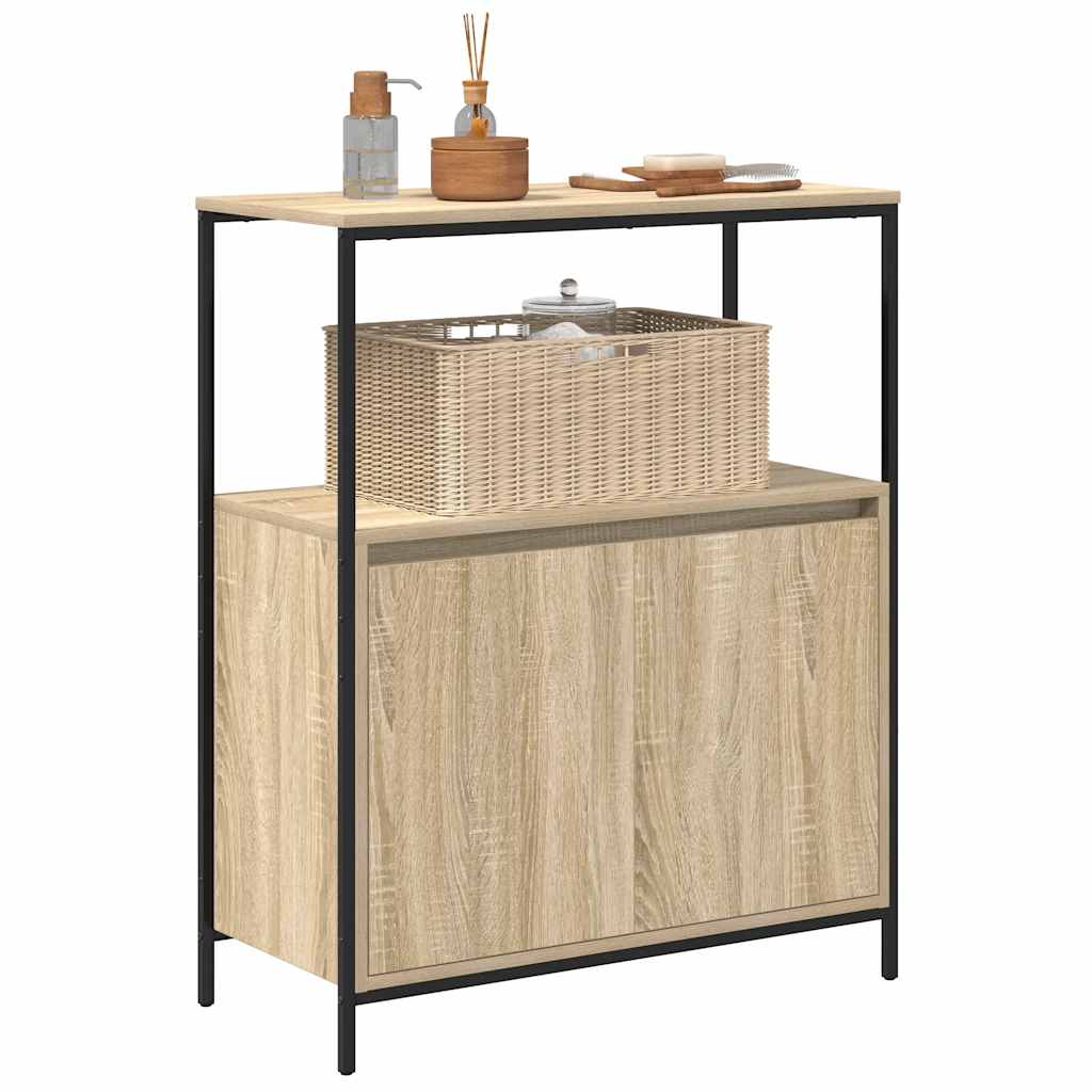 Badrumsunderskåp med hyllor Sonoma Ek 76,5x35x95 cm