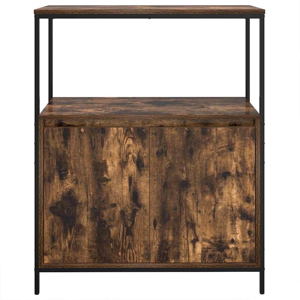 Badrumsunderskåp med hyllor Rökfärgad Ek 76,5x35x95 cm