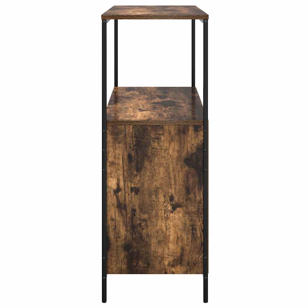 Badrumsunderskåp med hyllor Rökfärgad Ek 76,5x35x95 cm