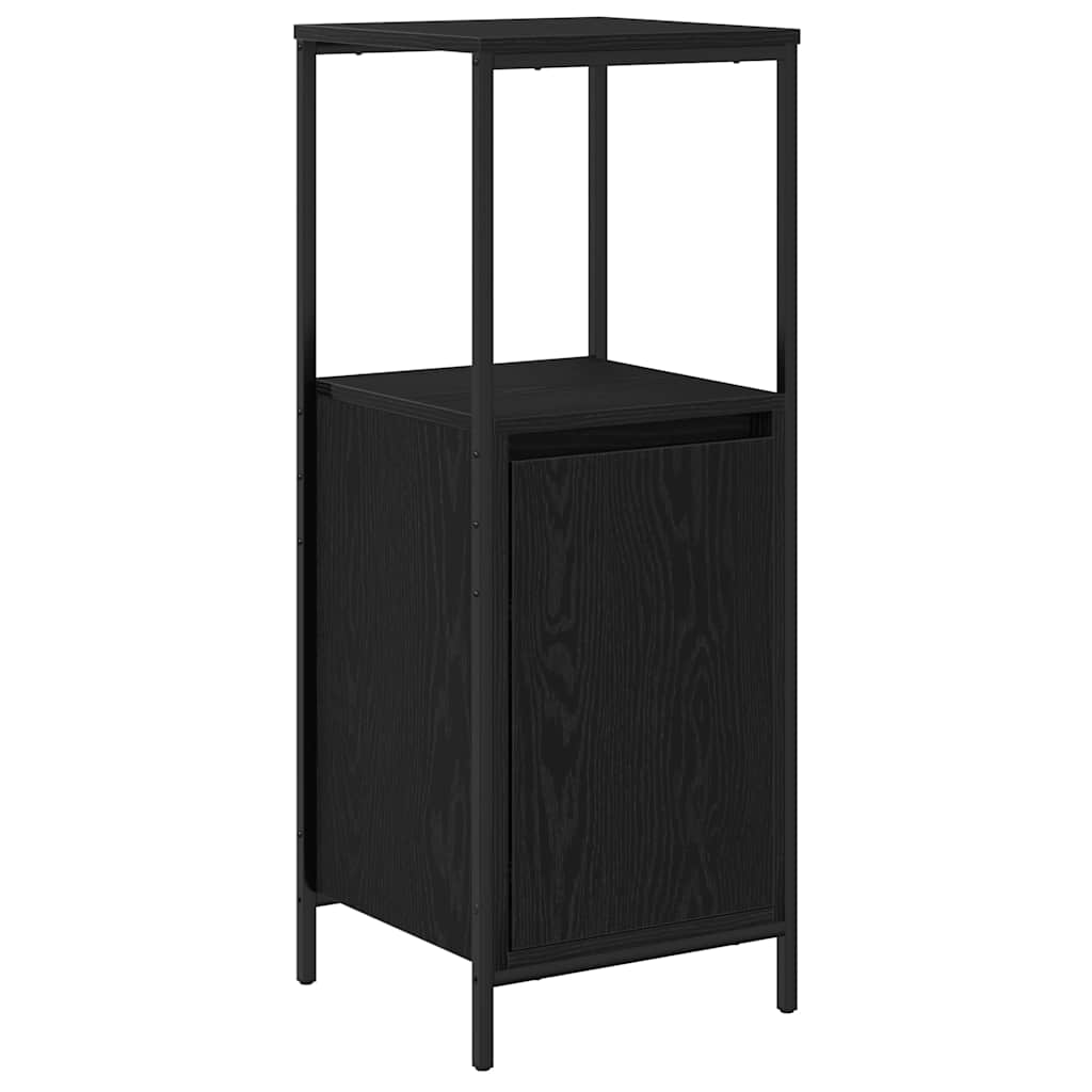 Badrumsmöbelset med hylla 3 pcs Svart Ek 90 x 34.5 x 60 cm