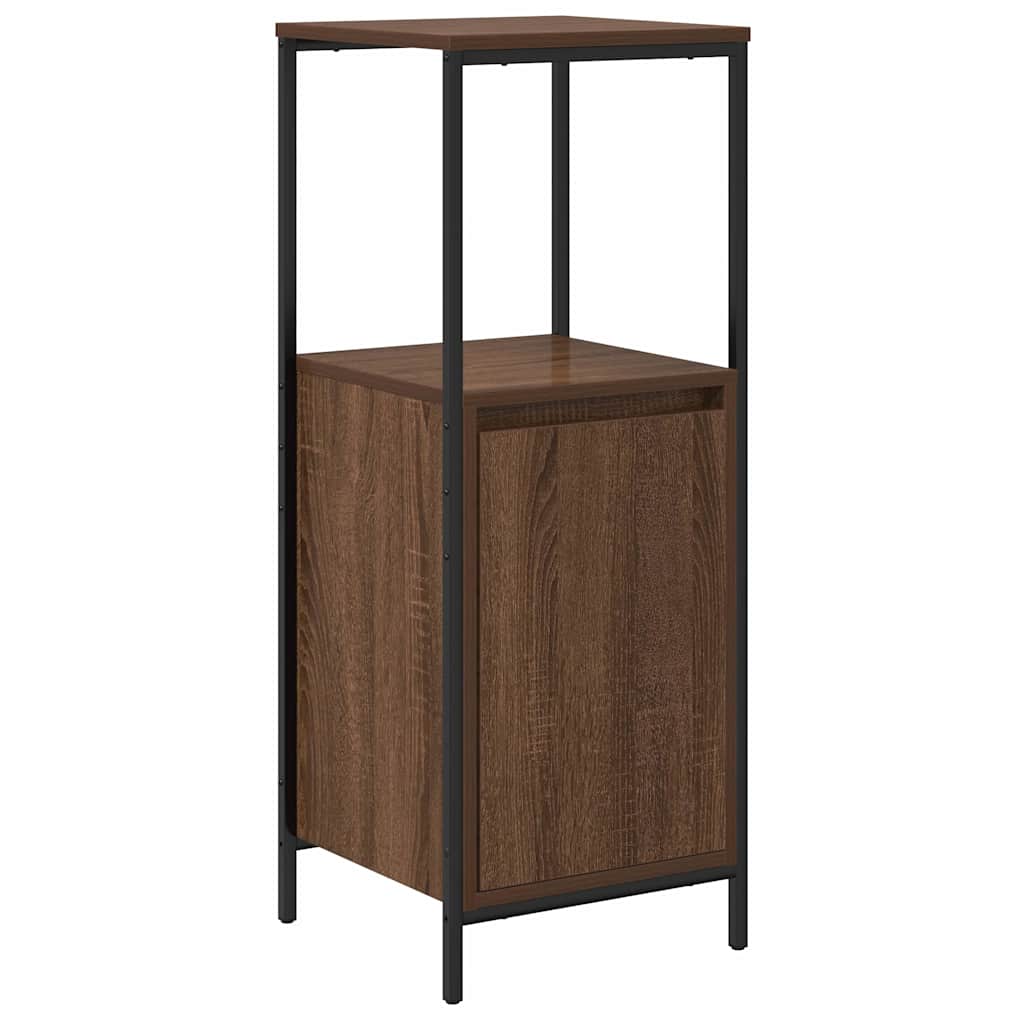 Badrumsmöbelset 5 pcs Brun ek och svart 36 x 35 x 165 cm