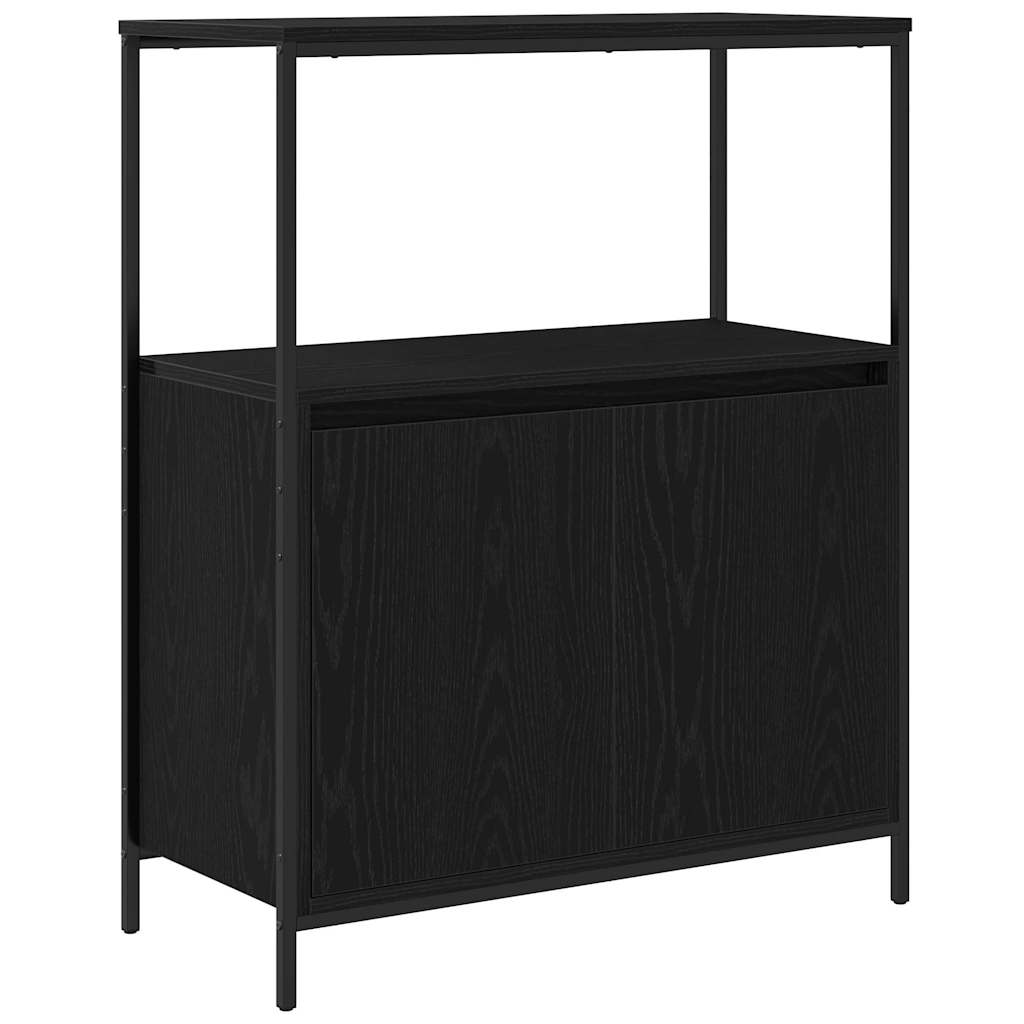 Badrumsmöbelset med hylla 5 pcs Svart Ek 36 x 35 x 165 cm