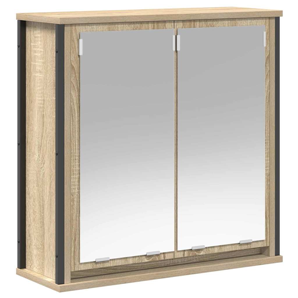 Badrumsmöbelset 5 pcs Sonoma ek och svart 36 x 35 x 165 cm