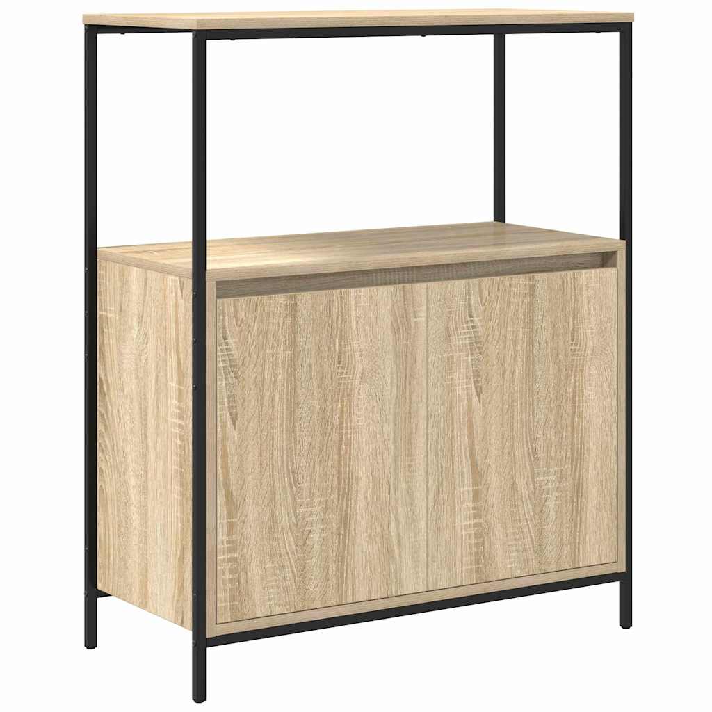 Badrumsmöbelset 5 pcs Sonoma ek och svart 36 x 35 x 165 cm
