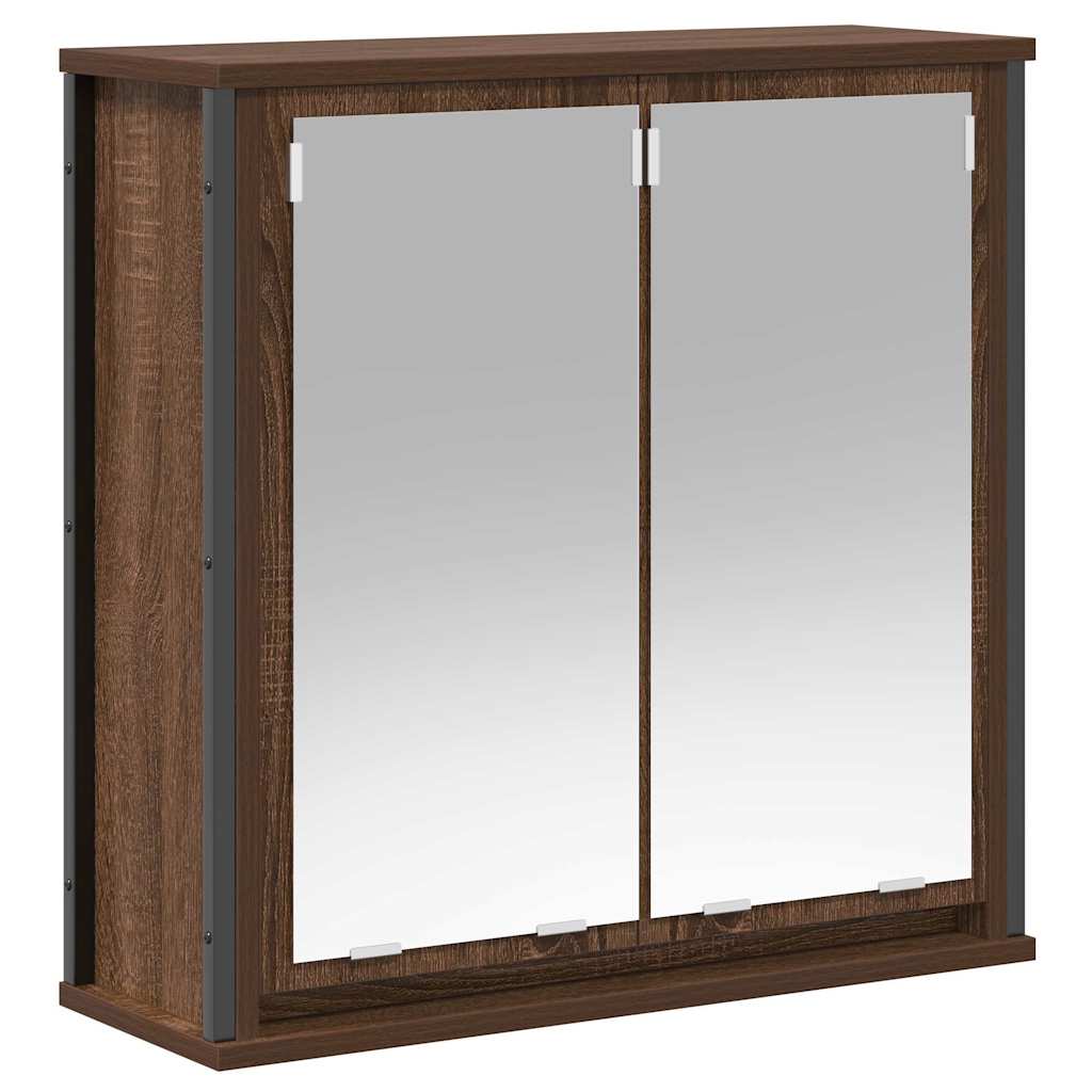 Badrumsmöbelset 5 pcs Brun ek och svart 36 x 35 x 165 cm