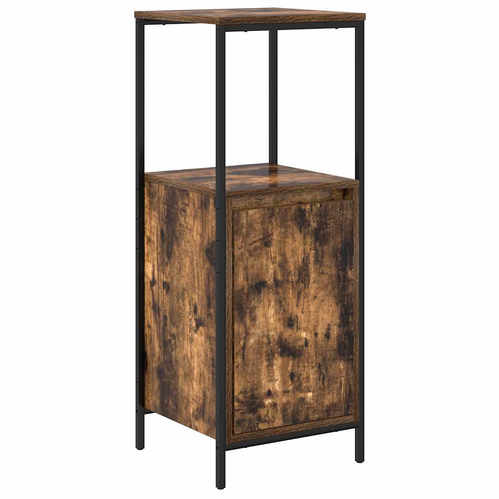 Badrumsmöbelset 3 pcs Rökt ek och svart 36 x 35 x 165 cm