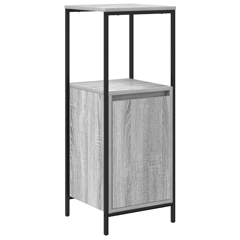 Badrumsmöbelset 5 pcs Grå sonoma och svart 36 x 35 x 165 cm