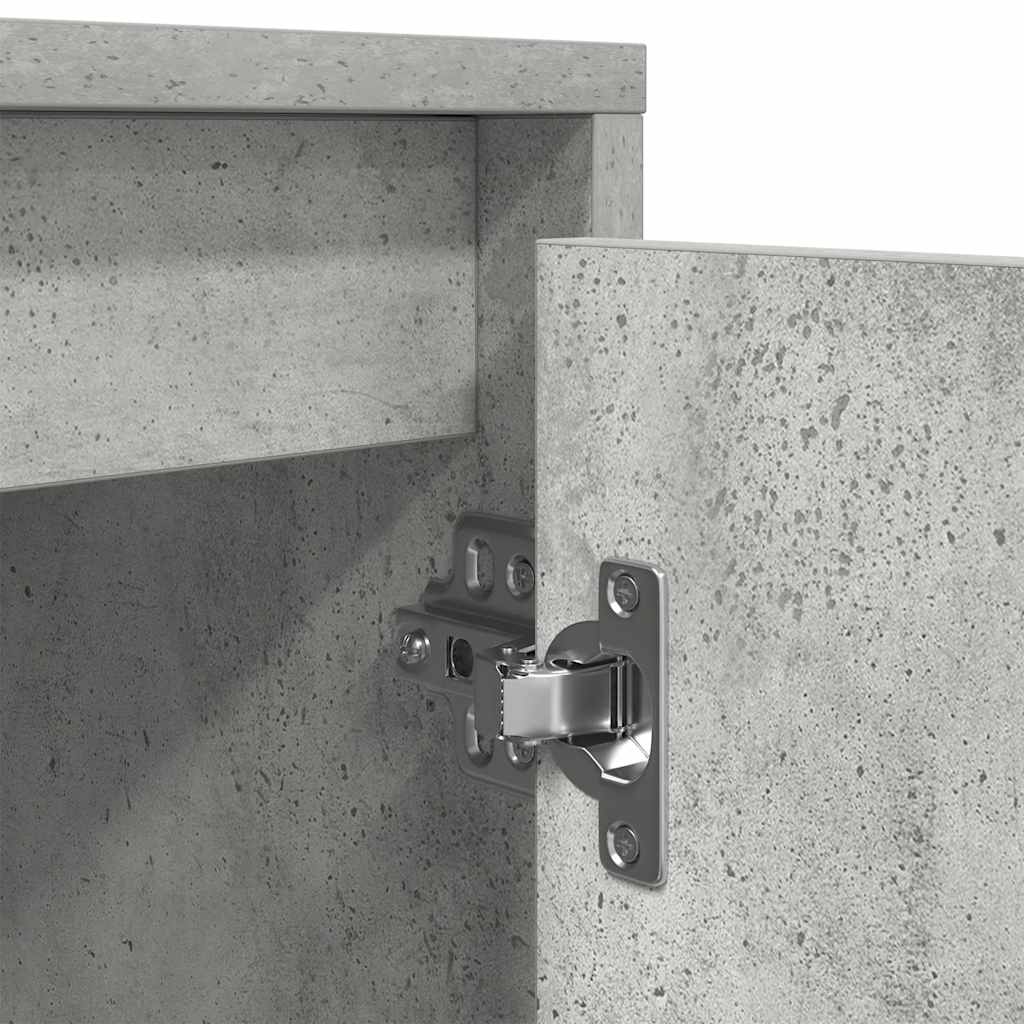 TV-Möbel Betonggrå TV-Bänk LED-lampor 160,5x41x50 cm