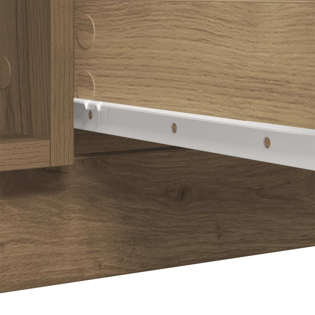 Skänk Brun Ek med lådor 100,5x35x76 cm