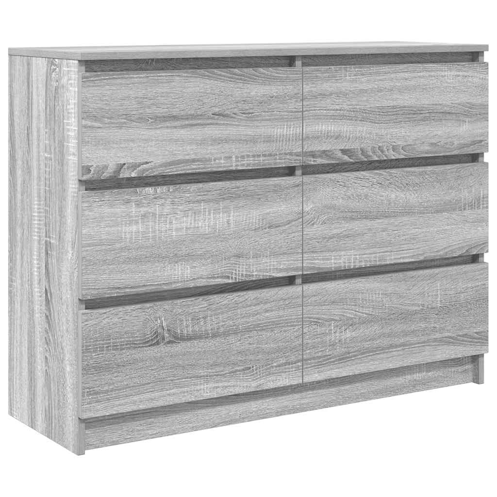 Byrå Sonoma Grå 100x35x76 cm