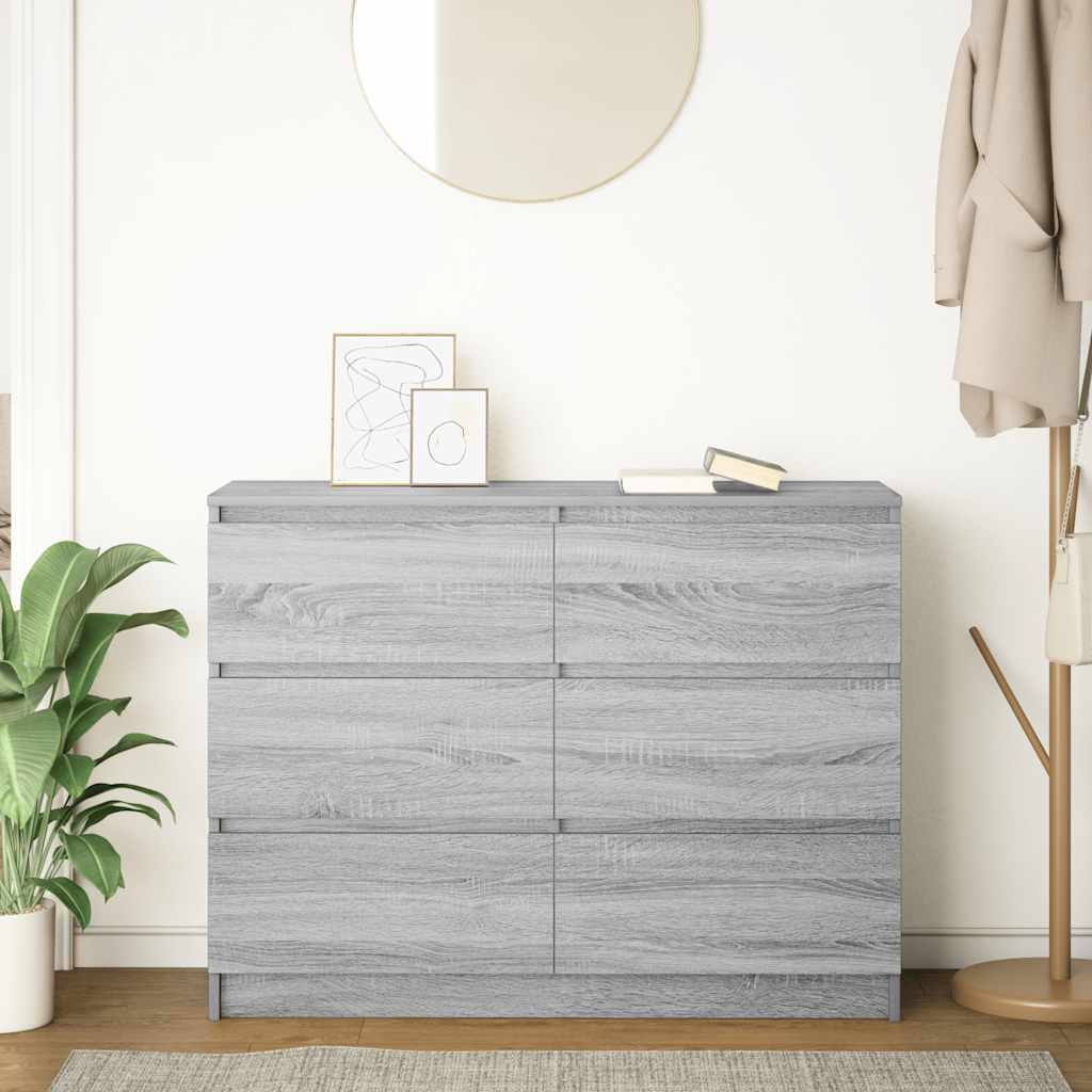 Byrå Sonoma Grå 100x35x76 cm
