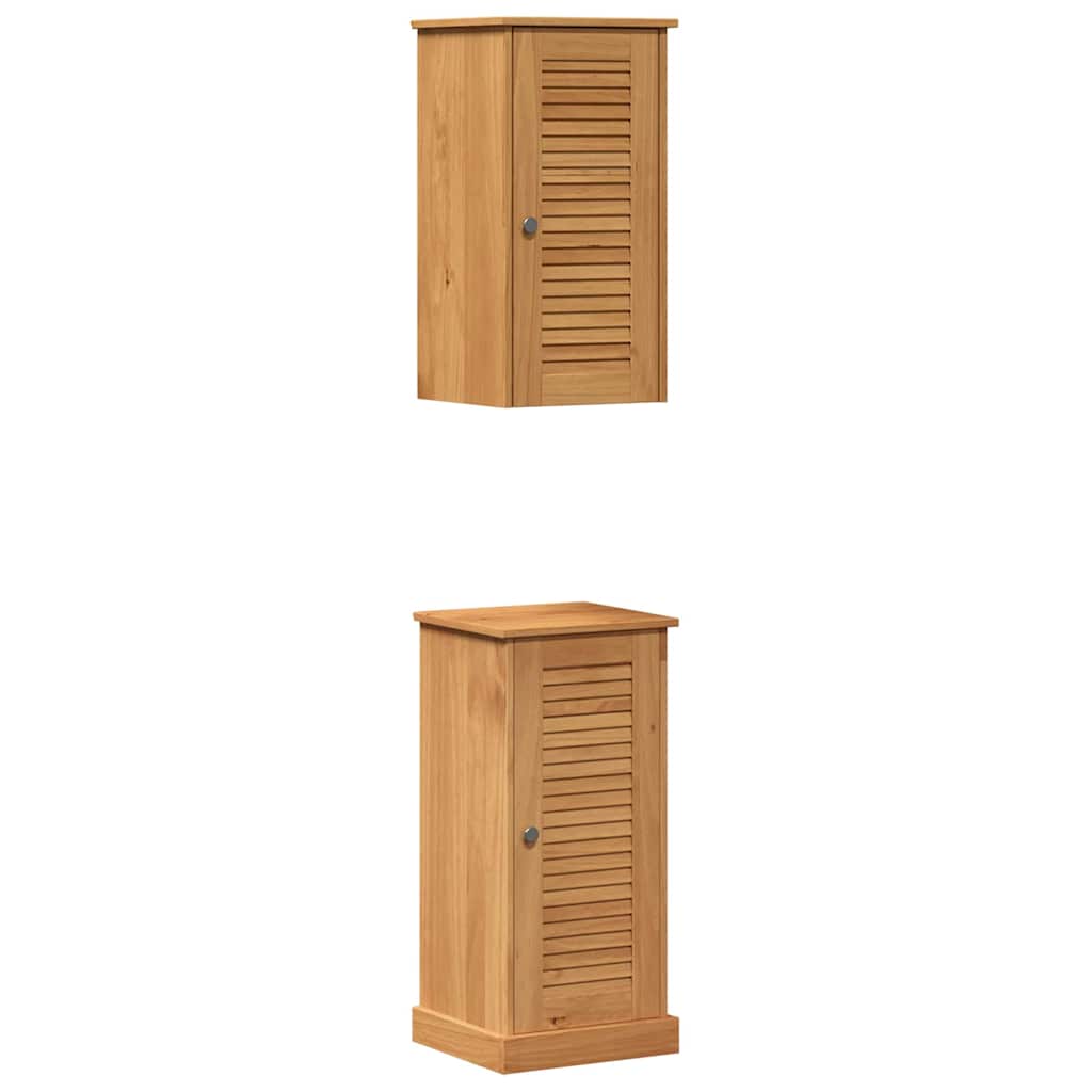 Badrumsmöbelset VIGO 2 pcs Brun och Honung brun 37 x 34 x 80 cm