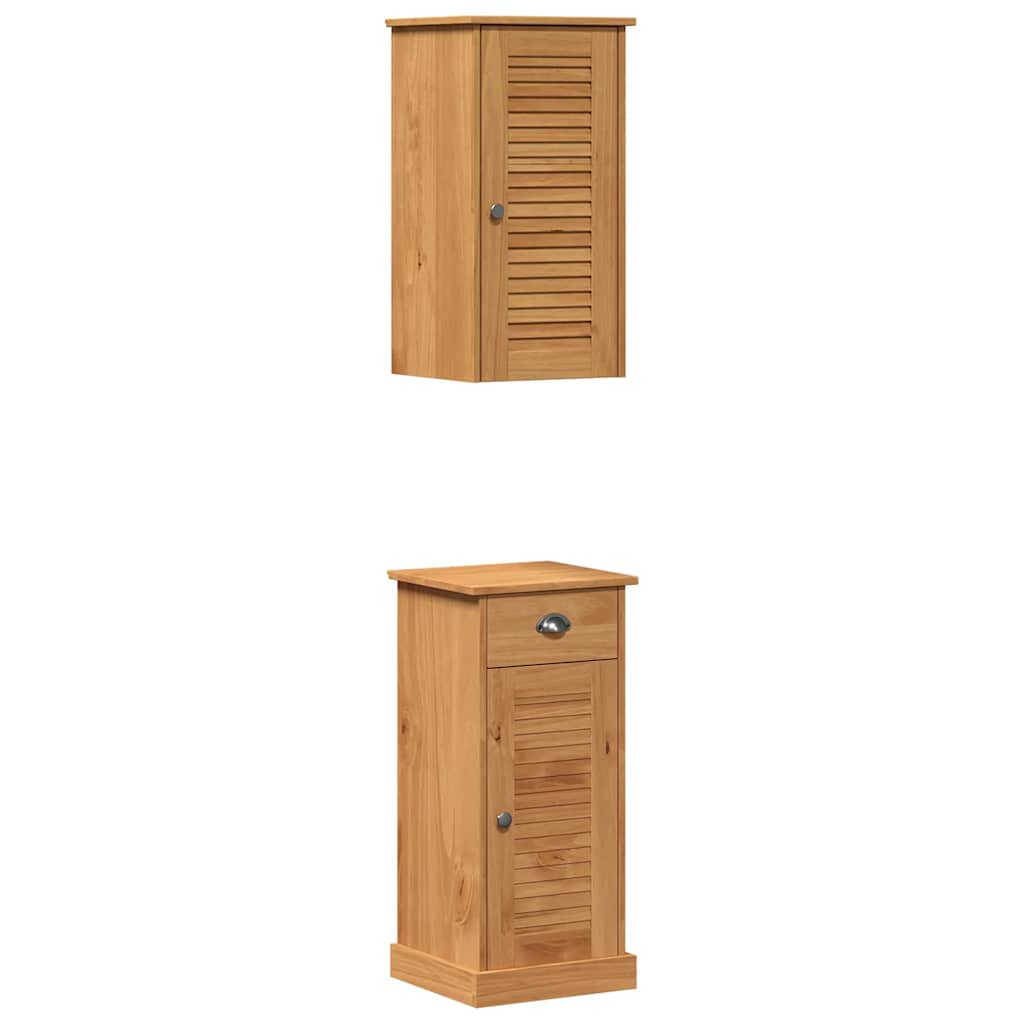 Badrumsmöbelset VIGO 2 pcs Brun Honungsbets Honung brun