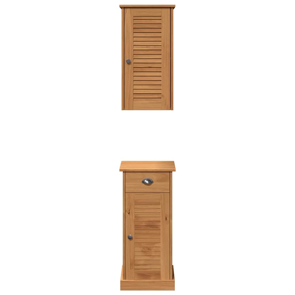 Badrumsmöbelset VIGO 2 pcs Brun Honungsbets Honung brun