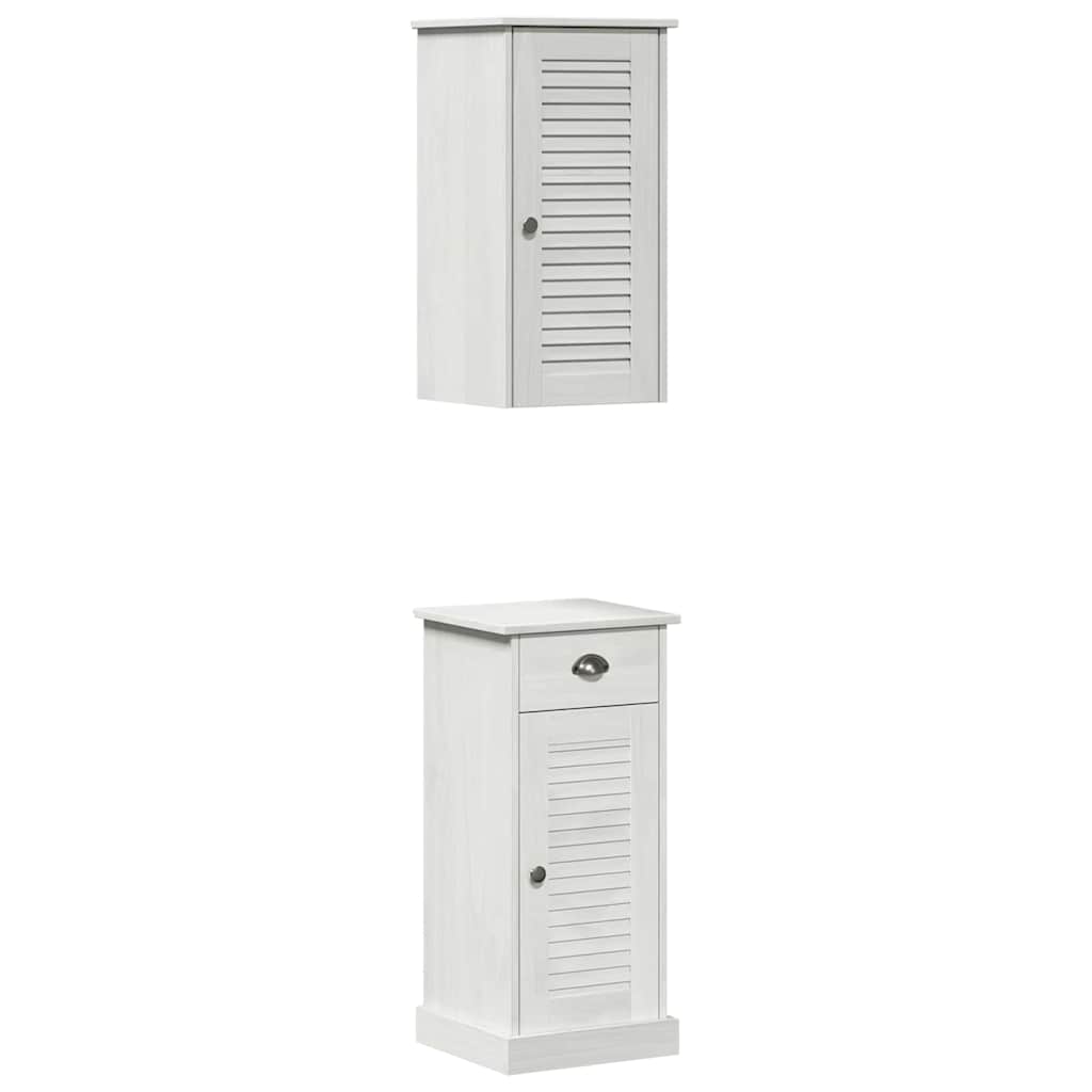 Badrumsmöbelset VIGO 2 pcs Brun och vit 37 x 34 x 80 cm