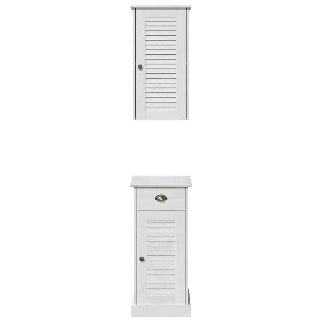 Badrumsmöbelset VIGO 2 pcs Brun och vit 37 x 34 x 80 cm