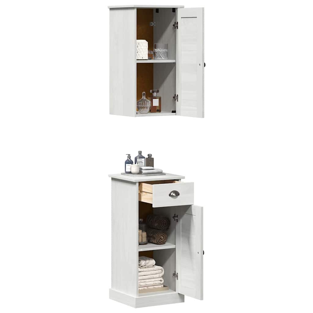 Badrumsmöbelset VIGO 2 pcs Brun och vit 37 x 34 x 80 cm