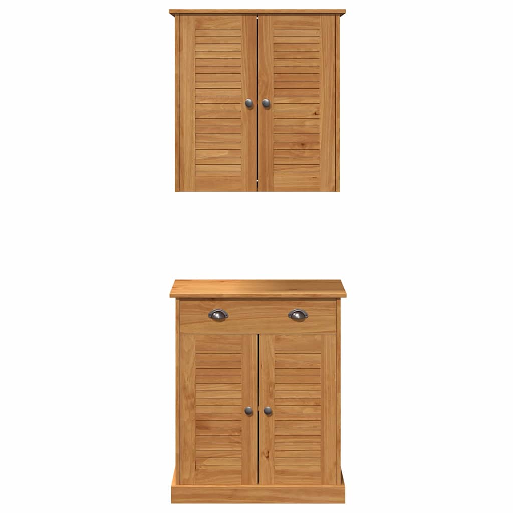 Badrumsmöbelset VIGO 2 pcs Brun 67,5 x 34 x 80 cm Massiv furu