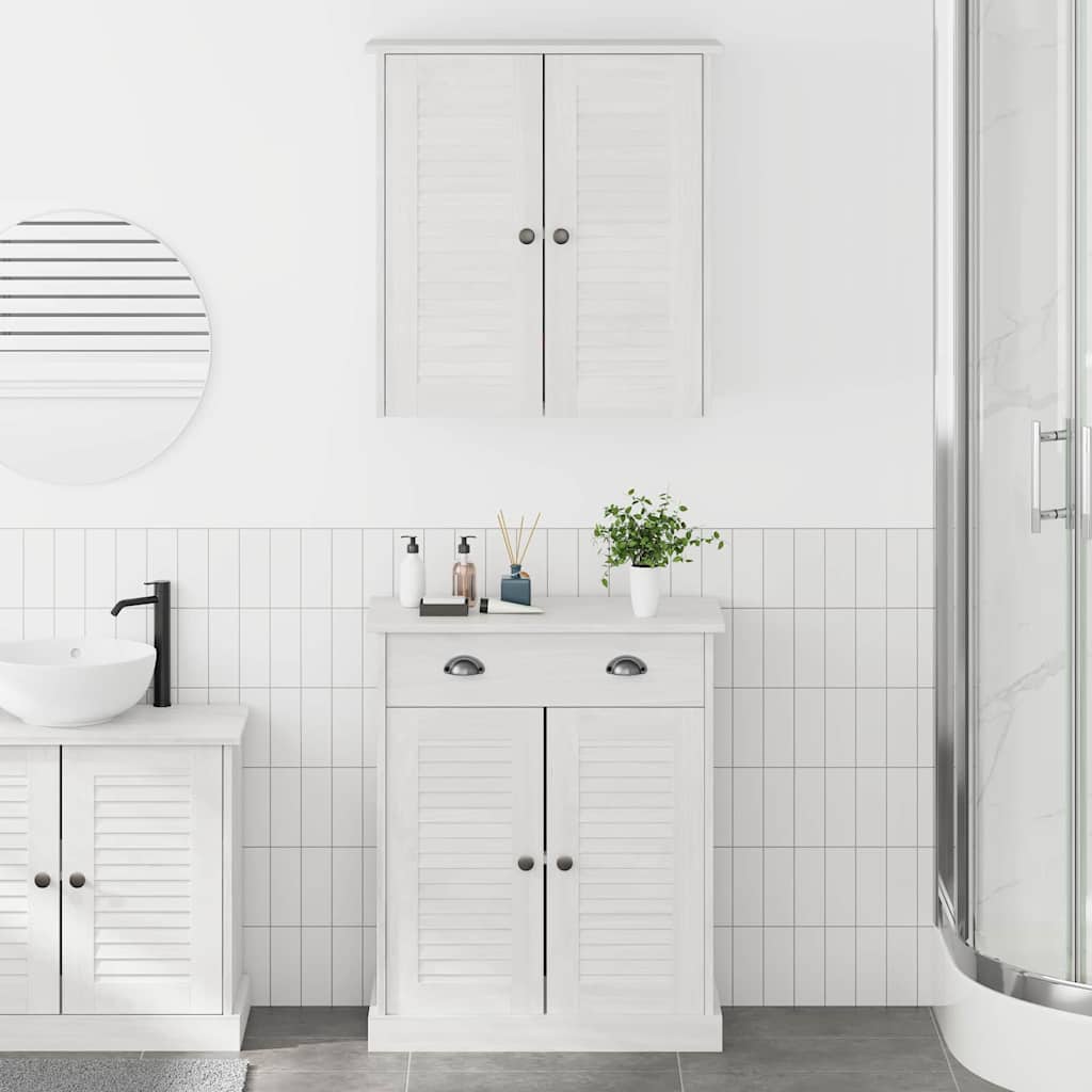 Badrumsmöbelset VIGO 2 pcs Brun 67,5 x 34 x 80 cm Massiv furu