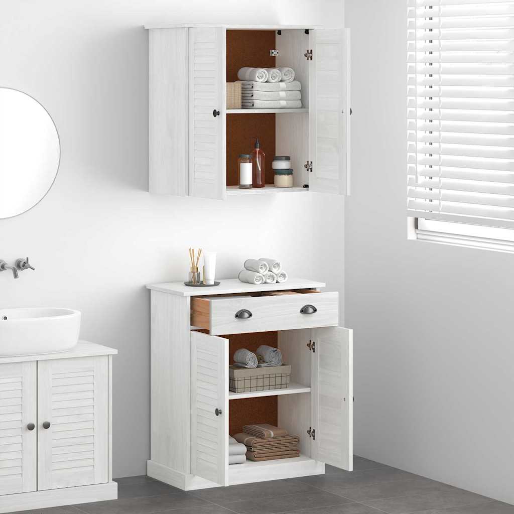 Badrumsmöbelset VIGO 2 pcs Brun 67,5 x 34 x 80 cm Massiv furu