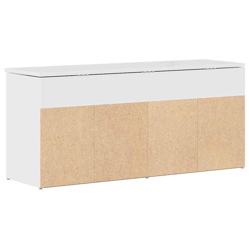 Skoställ Högglans Vit Skobänk 102x30,5x45 cm