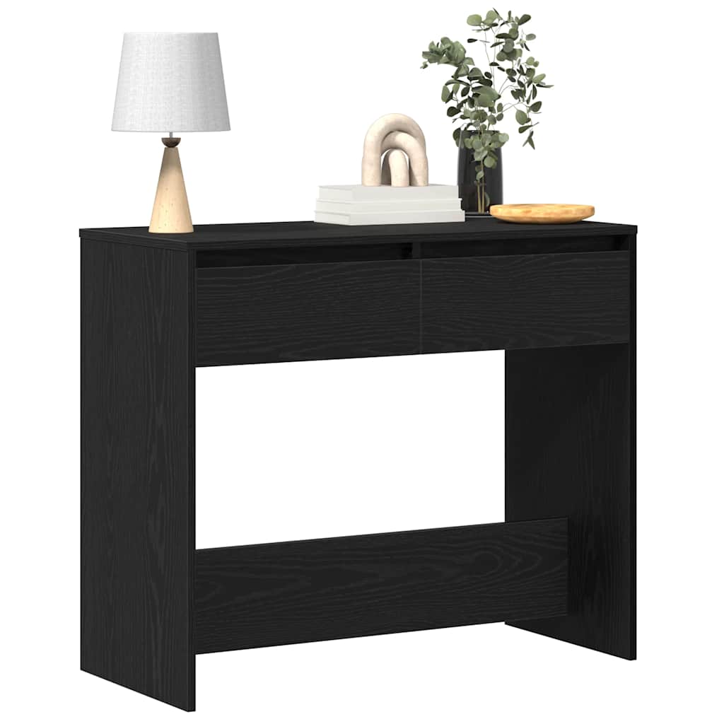 Avlastningsbord Konsolbord Svart Ek 89x41x76,5 cm