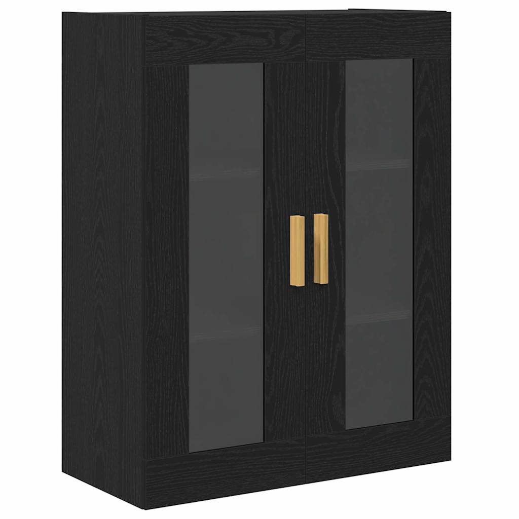 Väggskåp Svart ek 69.5 x 34 x 90 cm