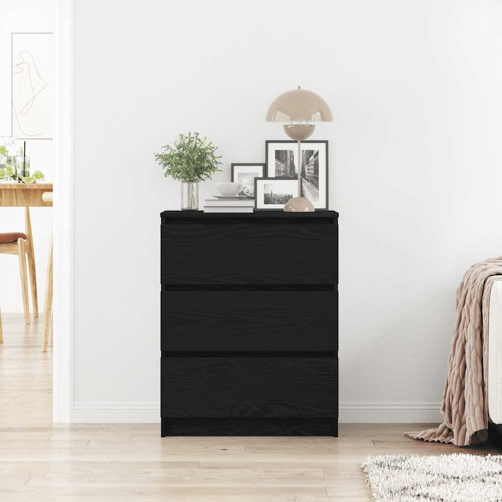 Byrå Svart Ek 60x35x76 cm