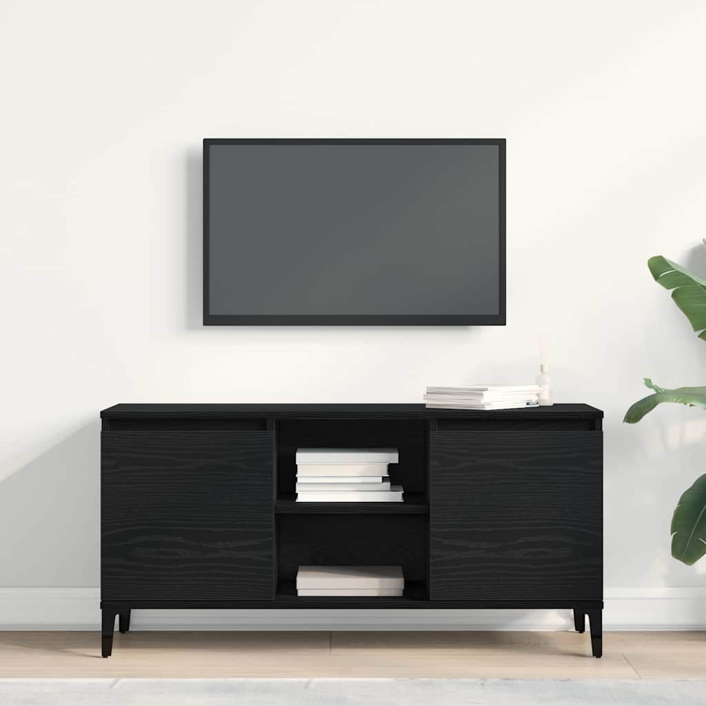TV-skåp Svart 102 x 35 x 50 cm Konstruerat trä