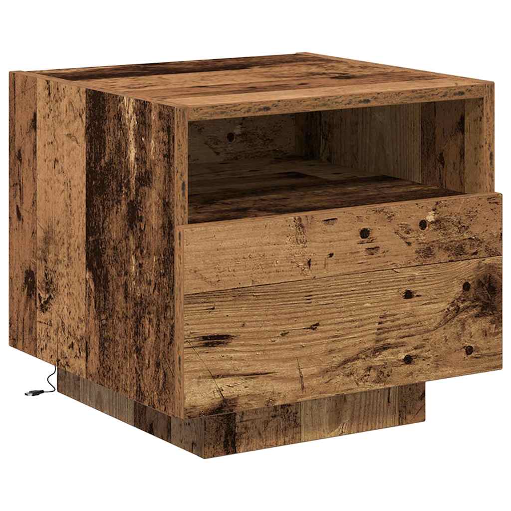 Sängbord 2 pcs Gammalt trä 40 x 39 x 37 cm Konstruerat trä