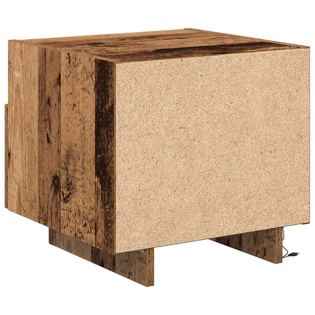 Sängbord 2 pcs Gammalt trä 40 x 39 x 37 cm Konstruerat trä