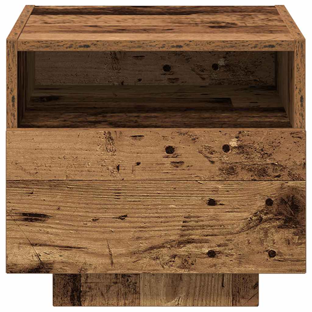 Sängbord 2 pcs Gammalt trä 40 x 39 x 37 cm Konstruerat trä