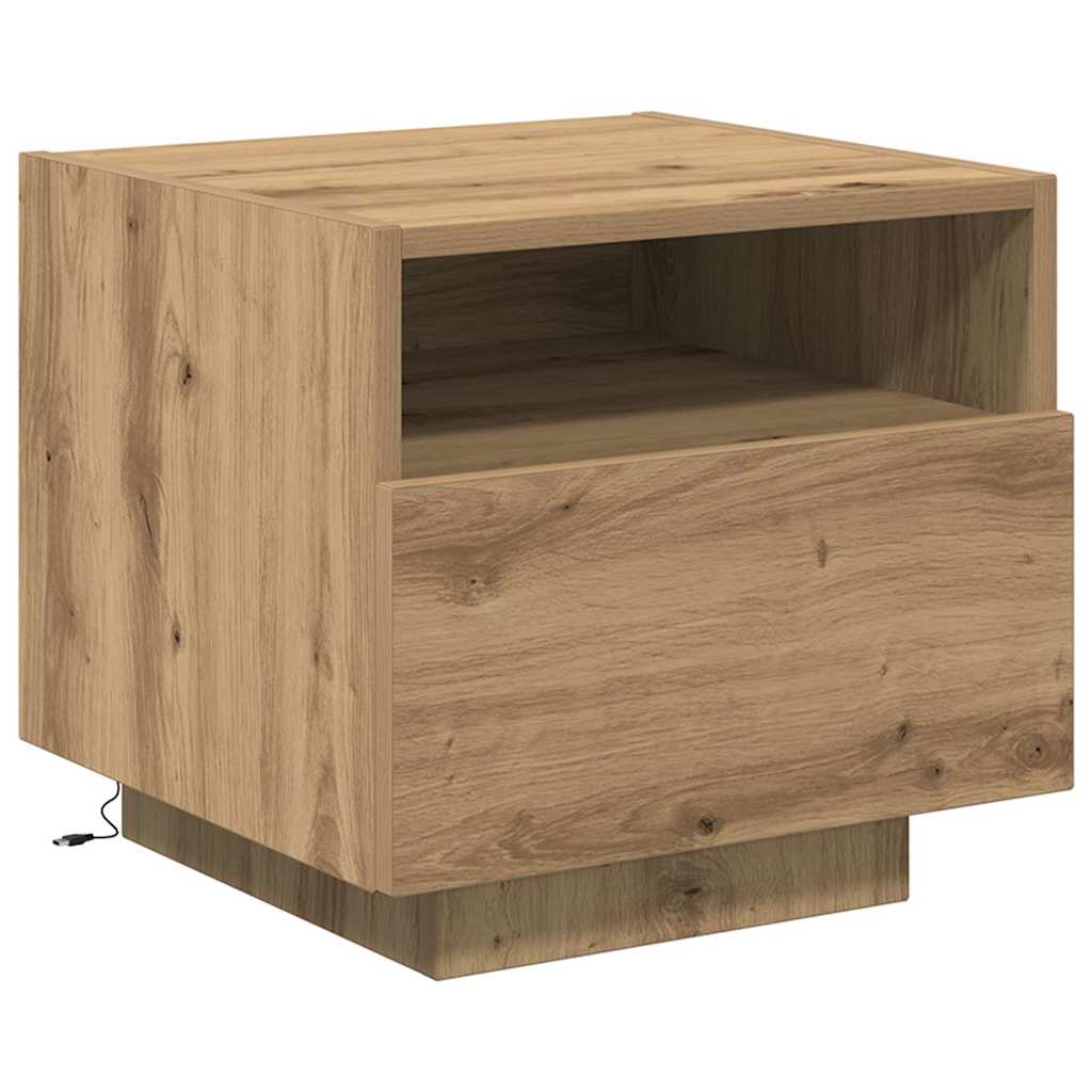 Sängbord 2 pcs artisan ek 40 x 39 x 37 cm Konstruerat trä