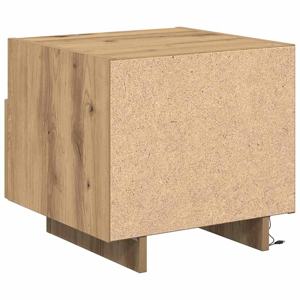 Sängbord 2 pcs artisan ek 40 x 39 x 37 cm Konstruerat trä