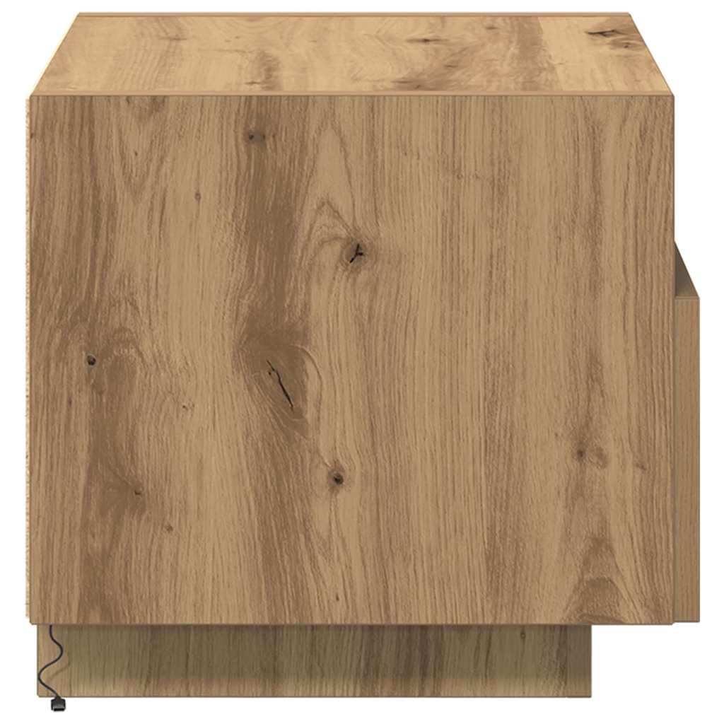 Sängbord 2 pcs artisan ek 40 x 39 x 37 cm Konstruerat trä