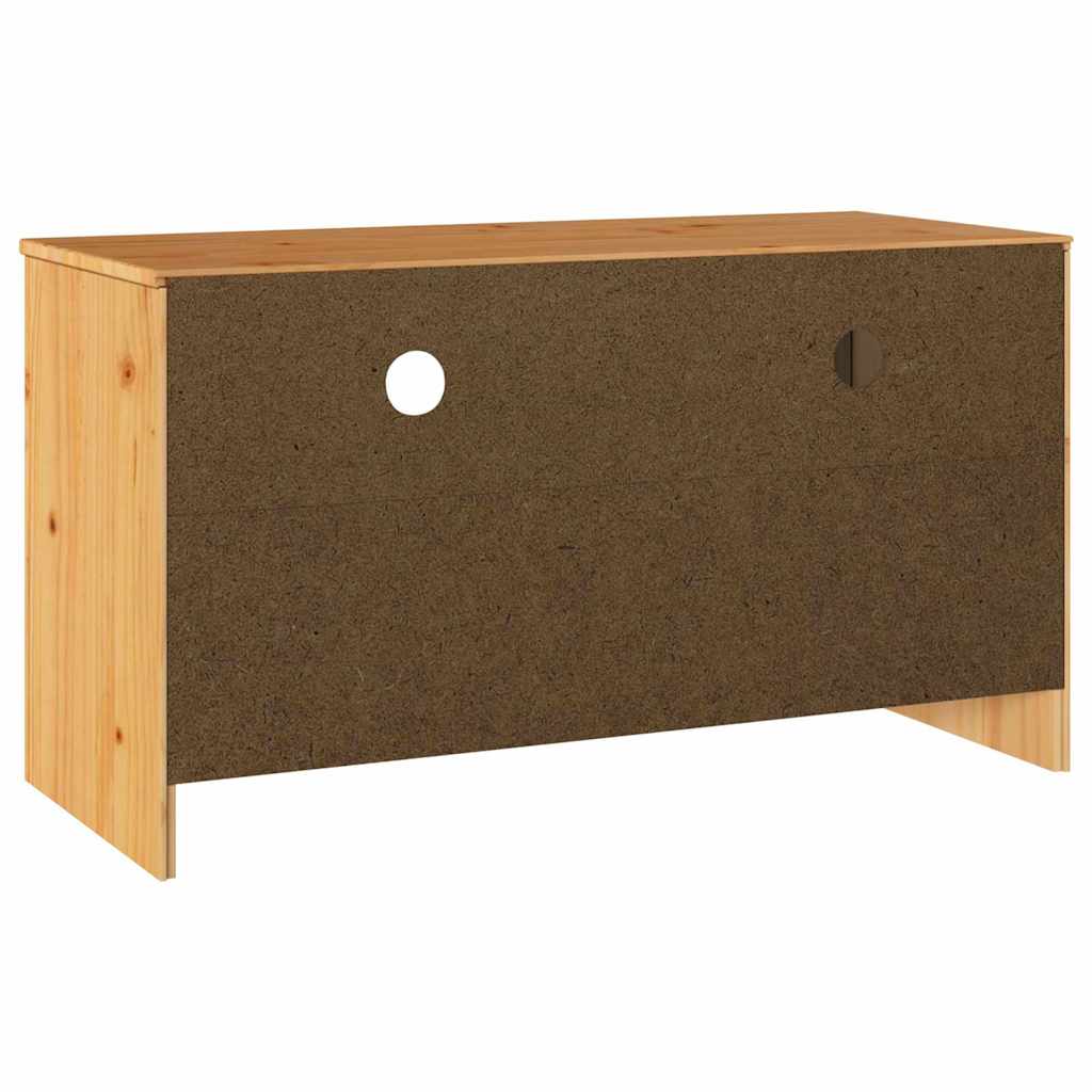 TV-skåp med låda Drammen Ek 99 x 43 x 55 cm Massivt tallträ