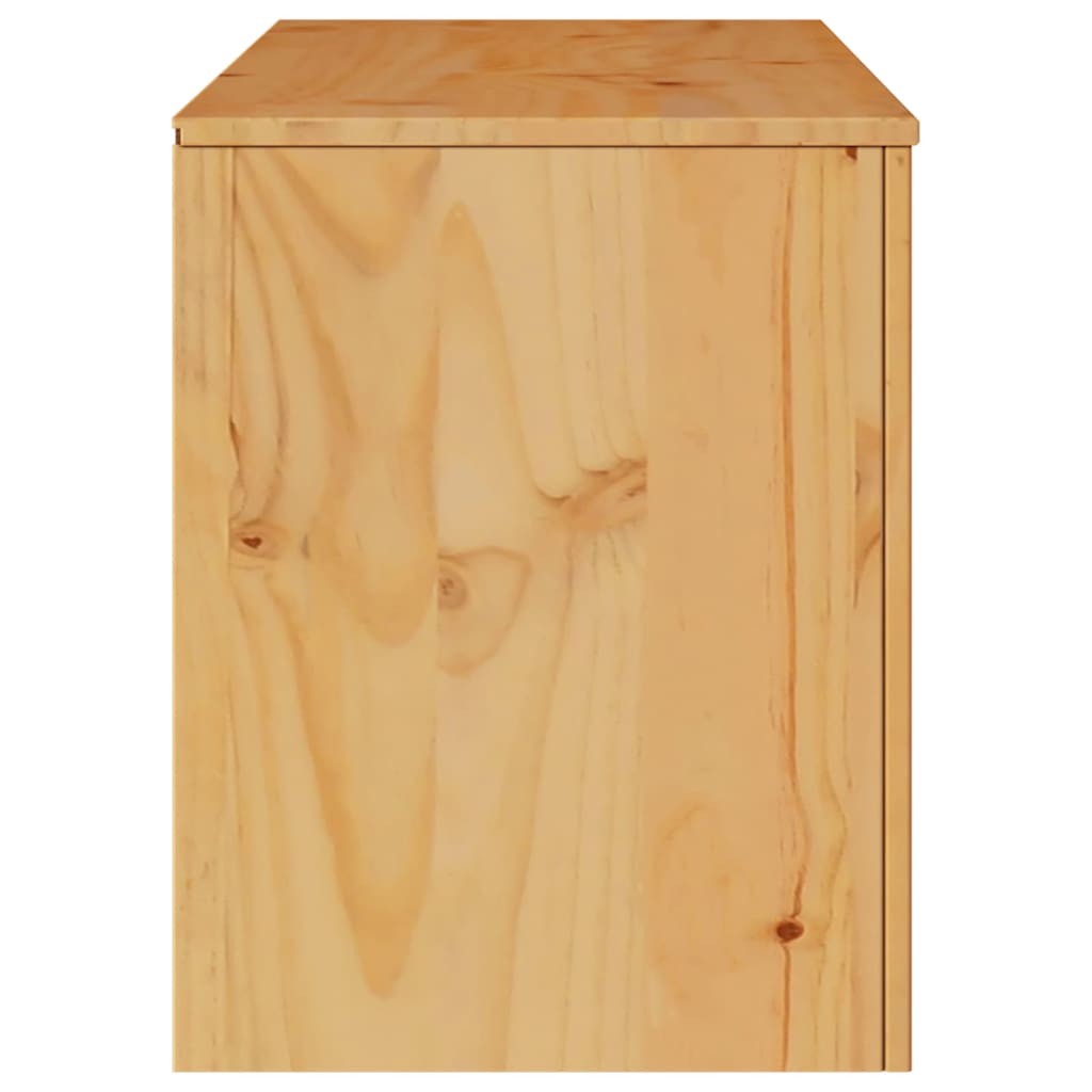 TV-skåp med låda Drammen Ek 99 x 43 x 55 cm Massivt tallträ