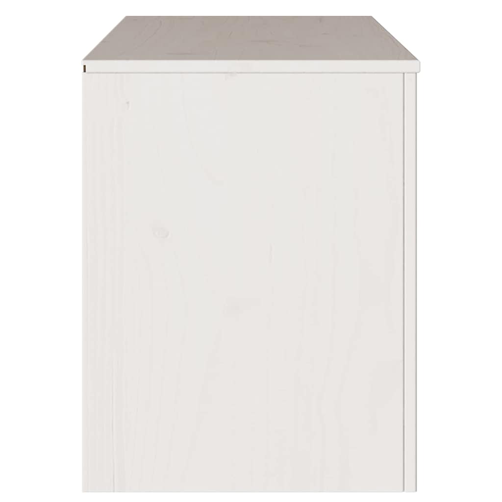 TV-skåp med låda Drammen Vit 99 x 43 x 55 cm Massivt tallträ