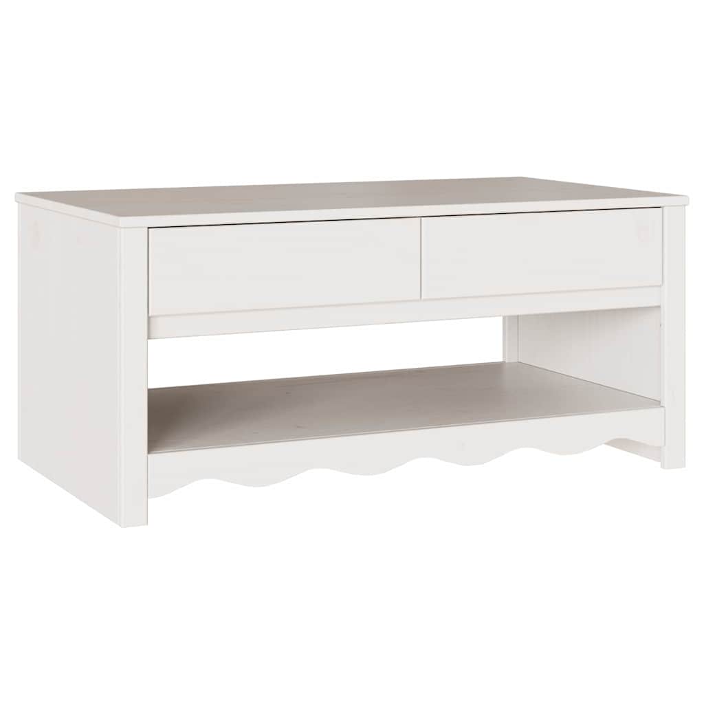 Soffbord Vit Drammen 99 x 55 x 45 cm Massiv furu