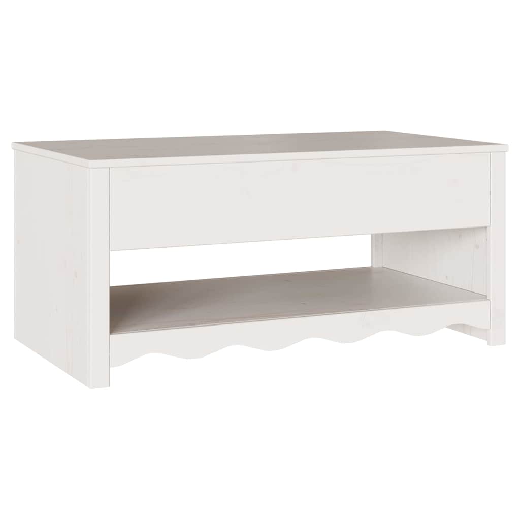 Soffbord Vit Drammen 99 x 55 x 45 cm Massiv furu