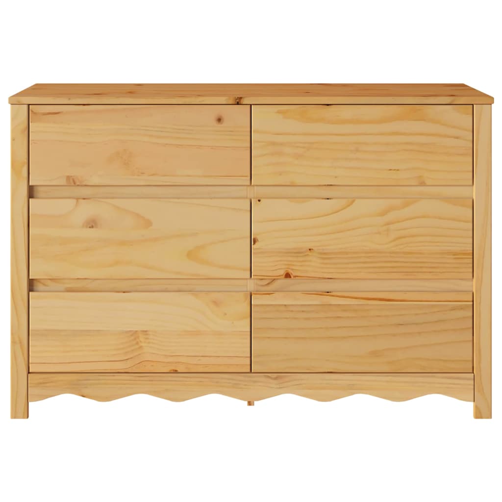 Byrå med låda Drammen Ek 111 x 43 x 73.5 cm Massivt tallträ
