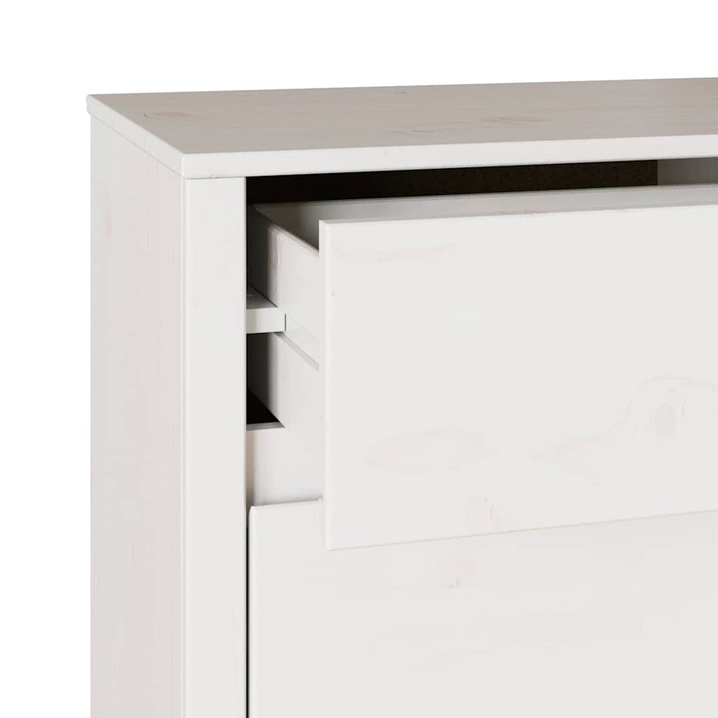 Byrå med låda Drammen Vit 111 x 43 x 73.5 cm Massivt tallträ