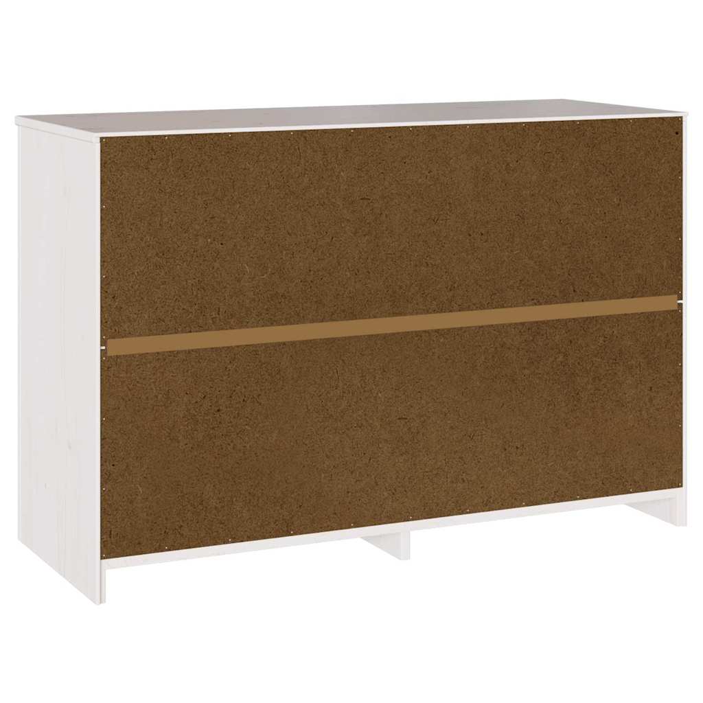 Byrå med låda Drammen Vit 111 x 43 x 73.5 cm Massivt tallträ