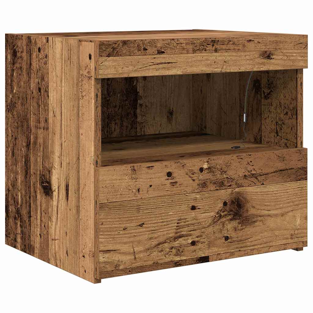 Sängbord 2 pcs Gammalt trä 50 x 40 x 45 cm Konstruerat trä
