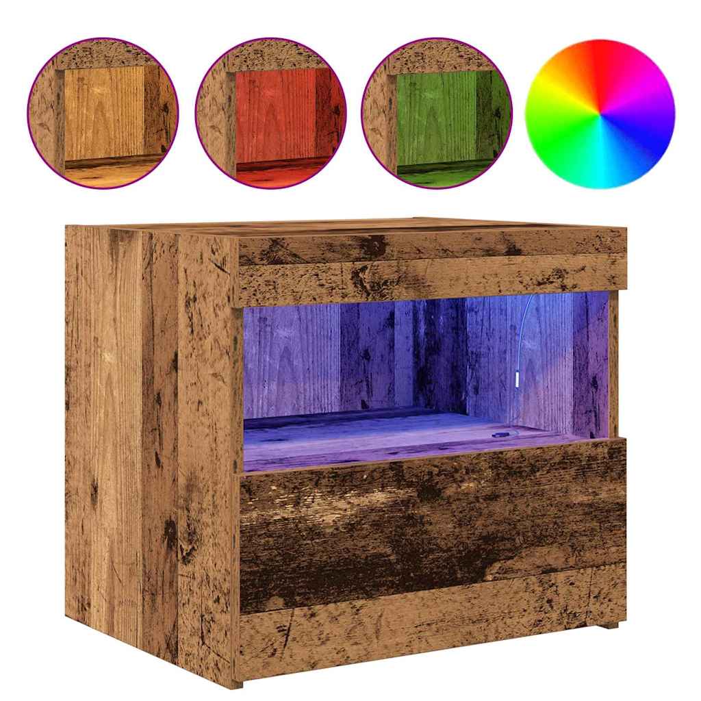Sängbord 2 pcs Gammalt trä 50 x 40 x 45 cm Konstruerat trä
