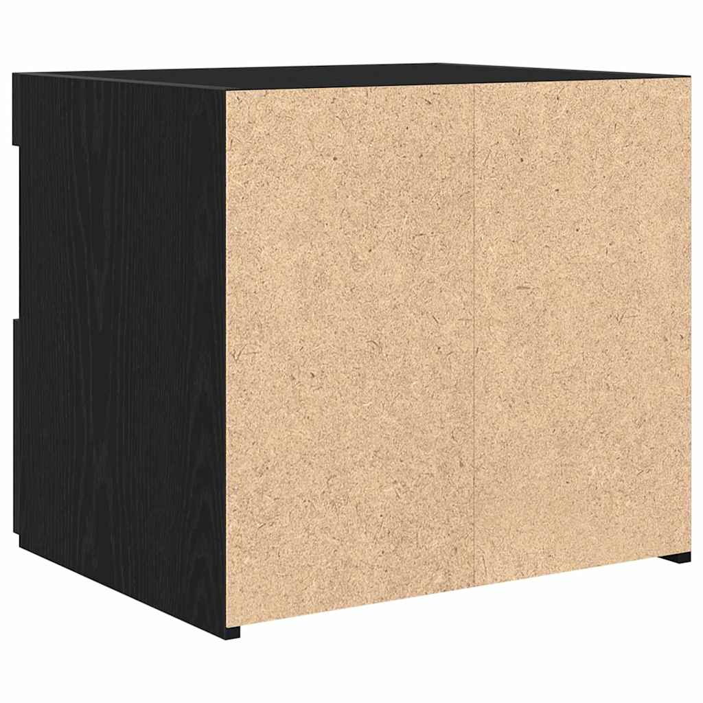 Sängbord 2 pcs Svart ek 50 x 40 x 45 cm Konstruerat trä
