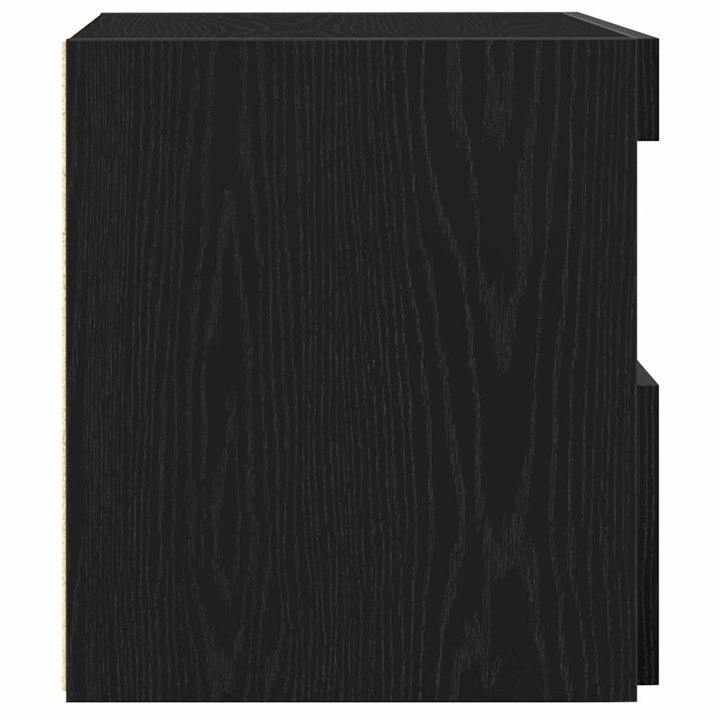 Sängbord 2 pcs Svart ek 50 x 40 x 45 cm Konstruerat trä