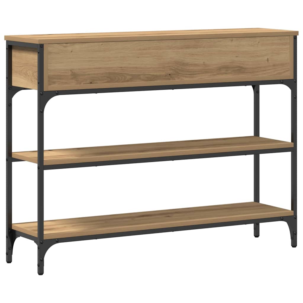 Avlastningsbord Konsollbord Artisan Ek med låda med hylla 100 x 25 x 75 cm